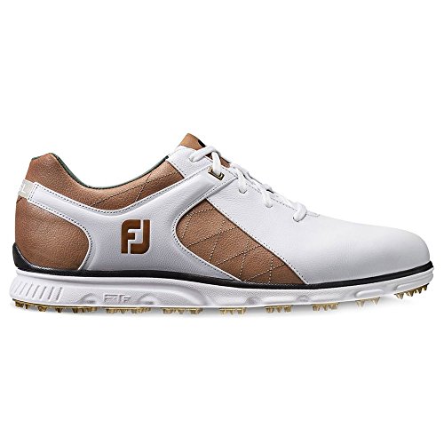 FootJoy Men's Pro SL White/Taupe/Gold 10.5 M US M