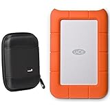 LaCie Rugged Mini USB 3.0 / USB 2.0 1TB External Mobile Hard Drive 301558 with Ivation Compact Portable Hard Drive Case