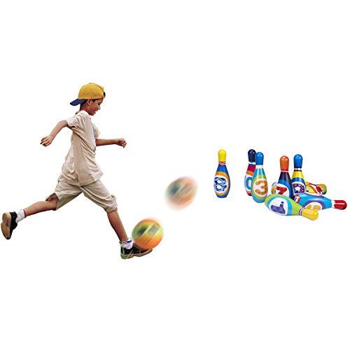 image for Oumoda Bowling Toy Sets, Safe Foam Ball Toy, Educational Toys 10 Pins 