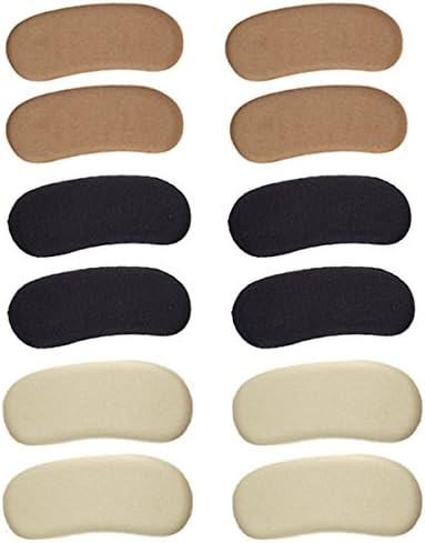 USUNQE 6 Pairs Heel Grip Self Adhesive Shoe Pads Stickers, Abrasion &amp; Blister Resistant, 3 Colors