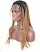 BLUPLE Ombre 27# Micro Braided 1b Synthetic Lace Front Wigs Fully Hand Tied Heat Resistant Hair Braiding Styles Fiber Hand Braided Wig for Black Women (18 inches, Micro Braided,T1B/27)
