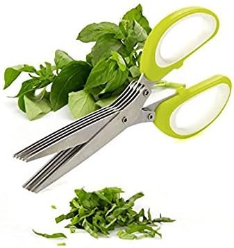 VALAMJI 5 Blade Stainless Steel Herbs/Vegetable Scissor (21x8.5cm)