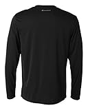 Champion CW26 Adult Double Dry Long-Sleeve Interlock T-Shirt - Black, Large
