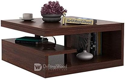 DriftingWood Sheesham Wood Liddle Coffee Center Table for Living Room | Walnut Finish