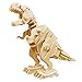 Lychee 3D Educational Gift Wooden Sound Control Dynamic Dinosaur Jigsaw Puzzle, DIY Assemble Dinosaur Robot Wood Craft Toy Kit for Age 8+ Boy&Girls (Walking T-Rex)