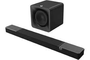 Klipsch Flexus CORE 210 Dolby Atmos 44" SoundBar + 10" Subwoofer, 3.1.2-Channel Dolby Atmos Sound Bar + Flexus Sub 100 10″ Wireless Sub-woofer – 185 W RMS, HDMI eARC, Bluetooth, Horn-Loaded Tweeter