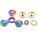 SYOURSELF Titanium Alloy Tri-Spinner Hand Fidget Toy +1 Replacement Stainless Steel Bearing-4-7min High Speed, Quiet EDC Focus Toy for Stress Relieve Anxiety Adult(Water Rainbow)