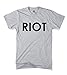 Riot T shirt Funny Shirts for Men Political Novelty Tees Humor,Large,Grey