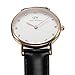Daniel Wellington Women's 0951DW Classy Sheffield Stainless Steel Watch With Black Leather Band