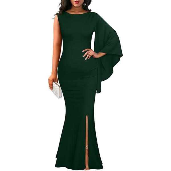 slim fit dress slacks Long-Sleeve Strappy Beaded Long Formal Gown main image 0