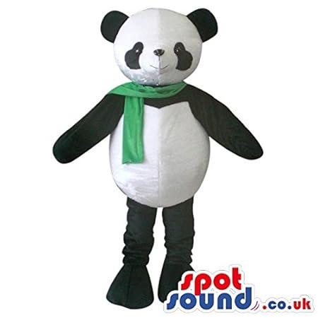 Buy Cute Panda Bear Plush Spotsound Mascot Costume Wearing A Green Scarf Online At Low Prices In India Amazon In