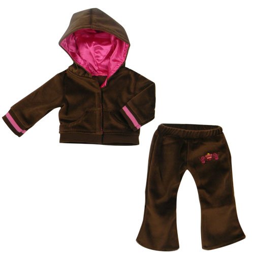 18 Inch Doll Outfit Soft Pink and Brown Includes Leopard Print