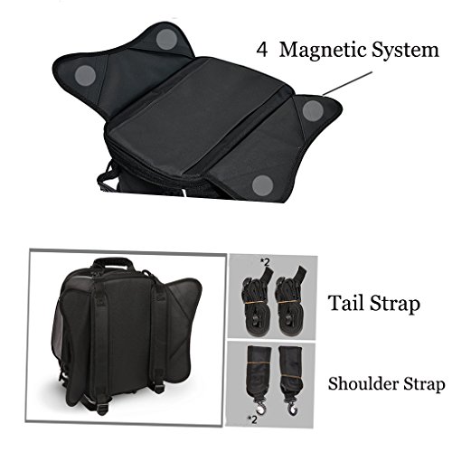 image for SEEU Sport Motorcycle Tail Bag, Tank Bag, Multifunctional Seat Storage