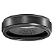 Tungsten Rings for Men Black 6mm Wedding Ring High Polish Matte Finish Engagement Band Comfort Fit