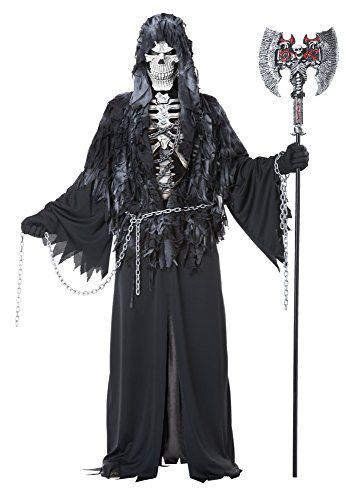 California Costumes Men's Evil Unchained Scary Ghost Demon Skeleton Grim Reaper, Black, Large/X-Large