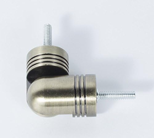 Single Rods Hinged Elbow Connector for corner or Bay Window Curtain Rod,Up to 1-1/8 inch rod hinged knee brace hinged handcuffs hinged hoop earrings Antique Gold