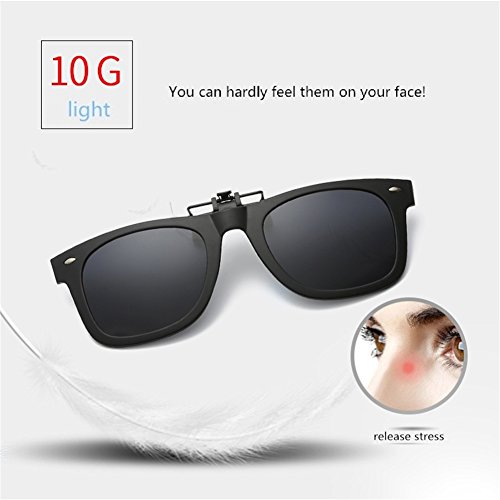 DAUCO Sonnenbrille Aufsatz, Clip on Polarisiert Clip polarisierte Sonnenbrille Flip up Sonnenbrille Clip Gegen Licht für… – Bild 8
