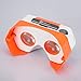 DSCVR Headset inspired by Google Cardboard v2 IO 2015 VR Gear for Apple iPhone and Android Smartphones - Google WWGC Certified Virtual Reality Viewer (Orange)