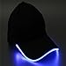 JIGUOOR LED Hat Light Up Baseball Cap Flash Glow Party Hat Rave Accessories for Festival Club Stage Hip-hop Performance (Battery Powered, Blue)