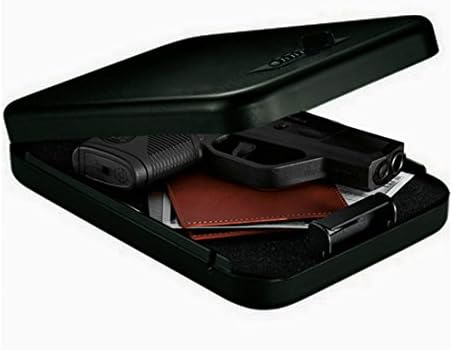 Portable Case with Combination Lock Gun Safe Box For Handguns and Valuables