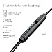Avantree Headphones LONG CORD Earbuds with Mic, 10FT / 3M Extension Cable In Ear Earphones for PC, Metal Stereo Wired Bass Headset with Spring Coiled Wire - HF022