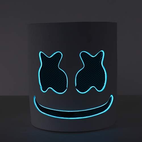 Yamer DJ Mask DIY Halloween Party Cosplay Props Latex Head Mask Kit Helmet Music Festival Marshmallow Head Costume Party