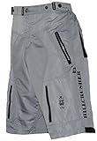 Astek Men's Gray Black MTB BMX Baggy Padded Mountain Bike Shorts