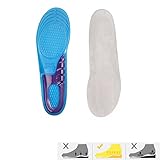 LEAGY Men's & Women's Memory Foam Orthopedic Silica Gel Blue Shoe Insole, Premium Insoles, Running Shoes Insole, Easily DIY Cut Own Size (Men's 8-13 / Women's 10-15)