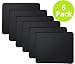 6 Mouse Pad Bundle Stitched Edges Premium Waterproof Gaming Mouse Mat Pad, Extends Battery Life Non-Slip Rubber Base Thick Black Mousepad for Laptop Computer & PC, 11 x 8.7 inch, Black Razer-Pack of 6 primary