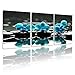 BPAGO Modern Flowers Painting Blue Orchid Wall Decor Landscape Paintings on Canvas Wall Art for Living RoomHome Office Bathroom Decoration (36 x16 inch