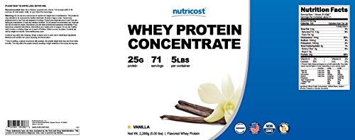 Nutricost Whey Protein Concentrate (Vanilla) 5LBS