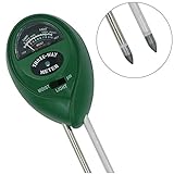 DigHealth Soil PH/Moisture Meter, 3-in-1 Soil Testers (PH acidity, Moisture, Light) for Garden Farm, Indoor/Outdoor Plants, Scientifically Accurate Probe, Easy Read Indicator, No Need Batteries