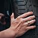 Egnaro Inner Arc Ergonomic Breathable Design, Silicone Rings Mens with Half Sizes, 1/4/5/6/7 Rubber Wedding Bands, 10mm Wide-2.5mm Thick