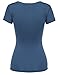 Zeagoo Women's Comfy Casual Twist Knot Tunics Tops Blouses Office Work Blouse Blue