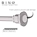 BINO Rust Proof Aluminum Tension Shower Curtain Rod - Chrome - 42
