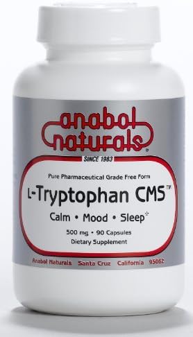 Anabol Naturals L-Tryptophan CMS Calm Mood Sleep 50 Grams Pure Powder by Anabol Naturals