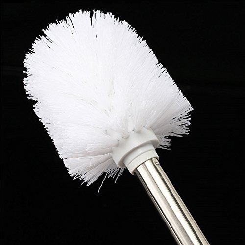 C-Pioneer Stainless Steel WC Bathroom Cleaning Toilet Brush Replacement Head Holder Chrome - Thumbnail 2