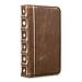 kwmobile Wallet Case Compatible with Apple iPhone SE (1.Gen 2016) / 5 / 5S - PU Leather Book Style Protective Cover - Brown
