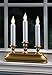 Xodus Innovations FPC1530B Battery Operated LED Window Candelabra, Plastic Gold Base, Warm White Light