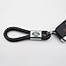 For Land Rover Logo Emblem Key Chain Key Ring Metal Alloy BV Style Leather Gift Decoration Accessories (Black)