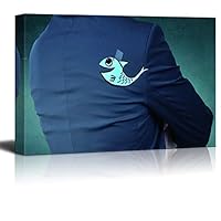 Framed Canvas Wall Art April Day Theme Design Canvas Prints Home Artwork Decoration for Living Room,Bedroom - 12x18 inches