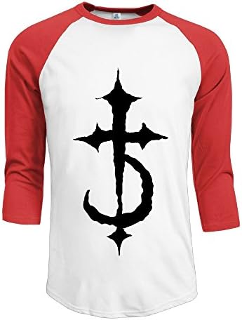 Mens DevilDriver 100% Cotton 3/4 Sleeve Athletic Raglan Sleeves T-Shirt Red US Size S