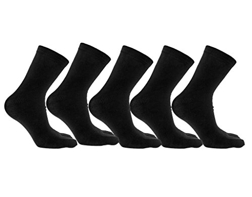 BONAMART 5 Pack Women Men Unisex Split Two Toe Tube Bamboo Socks