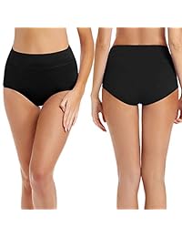 Cassney - Bragas de cintura alta para mujer, de algodón