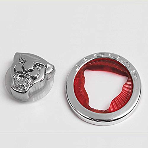 KMT Modified Car Engine Start Stop Decoration Trim Cover Emblem Sticker Protector Fit Jaguar XFL XJL F-PACE XE F-Type Chromed (Engine Start Stop Trim)