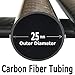 (2) Carbon Fiber Tube - 25mm x 23mm x 1000mm. Pure 3K - Glossy Finish Tubes. Hollow Carbon Fiber rods (Carbon Tubes)