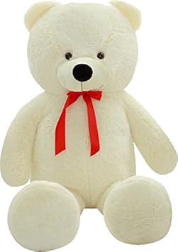 Shaik® XL Kuschel-Teddybär 100-180 cm (diag.) groß in Braun und Weiss - TÜV SÜD geprüft - Plüschbär Teddy Kuscheltier Stoffti