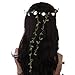 ReNext Rose Flowers Branch Festival Wedding Garland Head Wreath Crown Floral Halo Headpiece Photography Tool Adult Size (White and Green)