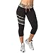 Zumba Fitness Dance Workout Active Compression Print Capri Leggings for Women