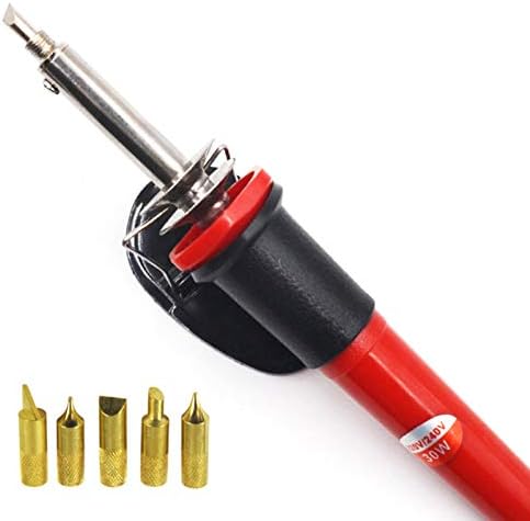 UKNANY 7pcs Electric Soldering Iron Pencil Set Professional Hobby Crafts Wood Burning Pen Kit